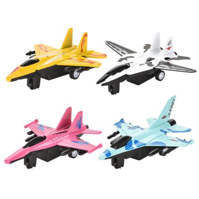 中国 Diecast Flat Metal Army Model Toy Pull Back Alloy Fighter Aircraft Simulation Die Cast Military Toy Vehicle For Kids 販売のため