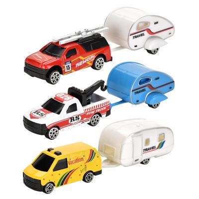 China Diecast Toy Children's Simulation Alloy Trailer Sightseeing Car Sliding Travel Car, Traffic Tool Alloy Car Toy, Diecast Toy Vehicles For Children à venda