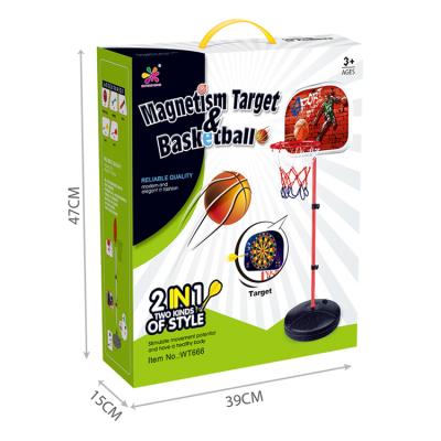 Cina Indoor and Outdoor Game Kids Toy Adjustable Basketball Hoop, Basketball Stand with Indoor and Outdoor Sports Toy Basketball Hoop Set Game Ball Game in vendita