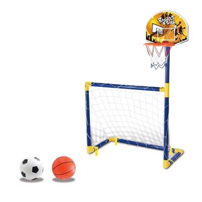 Cina PVC PP Easy 2 in 1 Basketball Set Toy Score Soccer Game Outdoor for Backyard Fun Summer Play - Goal with Net, Soccer Ball, Pump Included in vendita