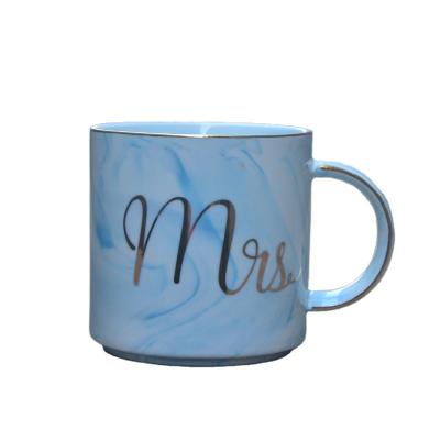 China Mr & Mrs Viable Couple Coffee Mugs Set Ceramic Water Bottle Mug For Couples Gift Romantic Present For Husband And Wife for sale