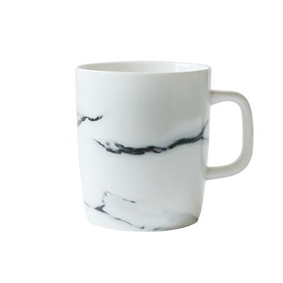 China 350ML Viable Porcelain Drinkware For Gifts Pattern Coffee Coffee Handle Mug Office Milk Water Creative Ceramic Marble Mug for sale