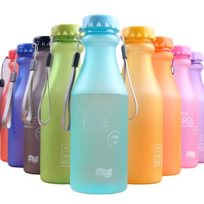 China Sustainable Wholesale Vapor Plastic Frosted Sealed Portable Sports Mugs Outdoor Travel Water Bottle Plastic Cup Sports Plastic Tumbler for sale