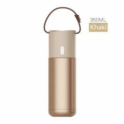 China New Design Business Single Handle Portable Thermos Color Leather Stainless Steel Vacuum Flask Creative Water Cup Bottle for sale