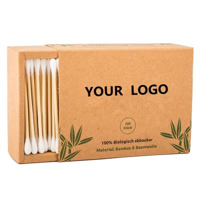 China Cosmetic Tool Hot New Products Bamboo Cotton Swab With Custom Package for sale