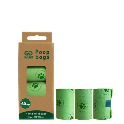 China Sustainable High Quality Pet Poop Biodegrad Bag Logo Dog Excrement Custom Large Dogs Waste Plastic Bag for sale