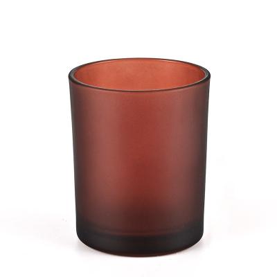 China Multi-scenario Factory Sale Hot Brown Amber Glass Candle Jar Candle Jars Empty Suppliers Candle Jars for sale