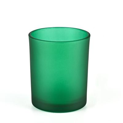 China Multi-scenario wholesale price glass jars custom green glass candle jar candle jar custom glass vessels for sale