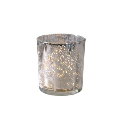 China Wholesale Popular Multi-Scenario Gray Candle Cup Soy Scented Glass Candle Glass-to-Glass Cups For Candles for sale