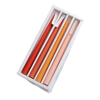 China Popular Birthdays Products Soy Wax Orange Candles Home Decoration Bathroom Candle Parties Candles Taper for sale