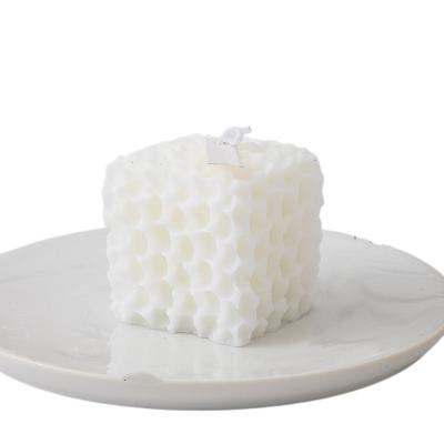 China Wholesale High Quality White Soy Birthdays White Wax Candles Home Scented Candles Silicone Candle for sale