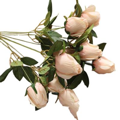 China Wholesale Decorative Flowers Rose Flower Silk Wedding Decor High Quality Durable Events Decoration Flowers for sale