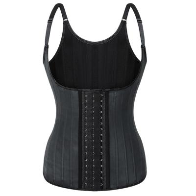 China Plus Size Plus Size Body Shapers Smooth Rubber Corset 25 Steel Bones Latex Waist Trainer Vest Women for sale