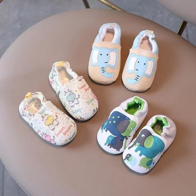 China Summer Customized Thermal Logo Spring 0-6-12 Months Infant Soft Bottom Prewalker Infant Toddler Newborn Baby Shoes for sale