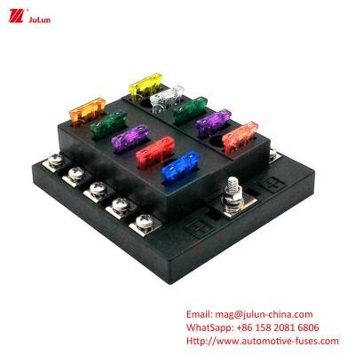 China ANS/MIDI 30A-500A Small Copper Contact Fuse Holder Meets EU UL Standard 12-Way Fuse Box for sale