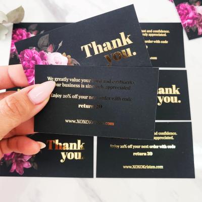 China Viable New Design Custom Printing Card Gold Foil Stamping Paper Business Card for sale