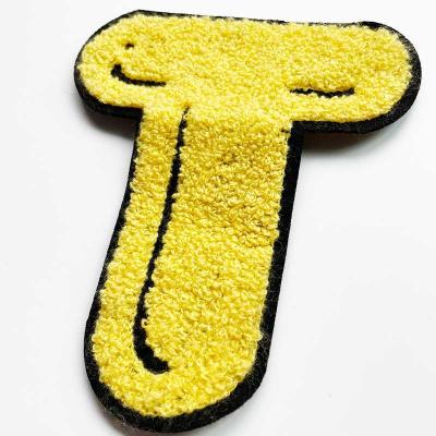 China wholesale 3D custom felt fabric chenille patches for jacket for sale