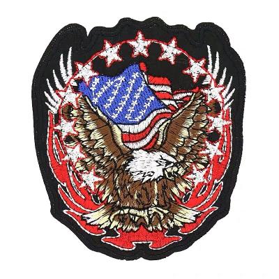 China Viable Good Quality Personalized Self Adhesive Custom Eagle Embroidery Patch for sale