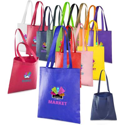 China Custom Made Popular Nonwoven Reusable Tote Bags Handled for sale