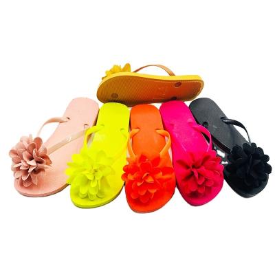 China Summer design flower ladies slipper ladies slipper fashion daily use women flip flops beautiful flat shoes for sale