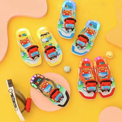 China New Original Cartoon Steel Toe High quality styleflat kids flip flop boy steel lit cute slippers for girls for sale