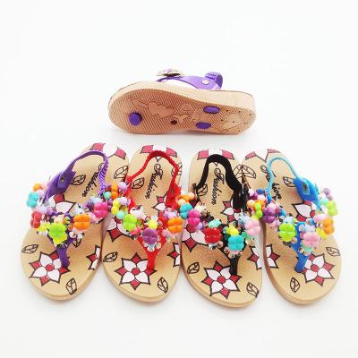 China New Deodorization Design Fashion Accessories Flower Summer PVC Beach Children Indoor Slippers For Girls for sale