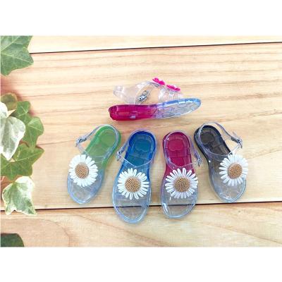 China Wholesale Fashion Trend Factory Designer Baby Fancy Summer Flower Decorations Freeze Slippers Sandals for sale