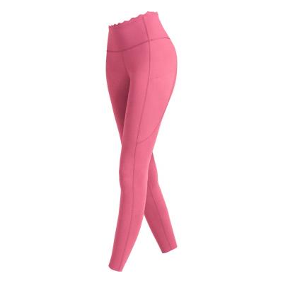 China 2021 Women Fitness Pants Lulu Breathable Workout High Waist Tight Peach Hip Stretch Pocket Gaiters Sports Gym Yoga Pants for sale