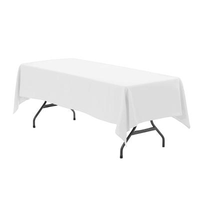 China Disposable Spillproof Antiwrinkle Dining Table Cloth And Parties Folding Table Covers For 4 Foot Rectangle Tables for sale