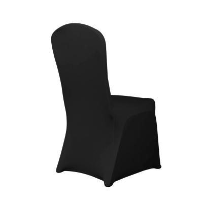 China Protector Replacement Chair Covers Black Soft Stretch Banquet Chair Covers Seat Covers for Dining and Wedding for sale