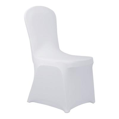 China Chair Covers For Dining Chairs Customized Simple Color Spandex Stretch Folding Chair Covers Pastor Chair Covers for sale