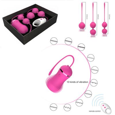 China High Quality Kegel Ball Remote Control Vibrate 4 Kits Smart Ball Jump Eggs Vibrating Balls Women Vaginal Exercise Secret Sex Toys for sale