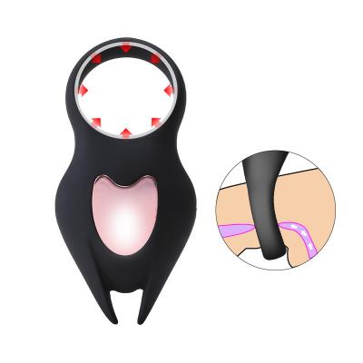 China Delay Premature Ejaculation Best Selling Products 10 Vibration Cook Rings Powerful Black Masturbator For Man for sale