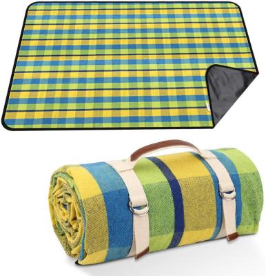 China Keep Warm And Defend Cold Simple Rectangular Solid Waterproof Outdoor Picnic Blankets For Camping for sale