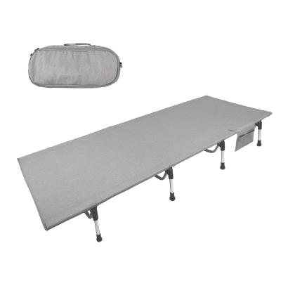 China Adults Customizable Double Single Aluminum Outdoor Foldable Camping Beds 600D Outdoor Portable Folding Bed for sale