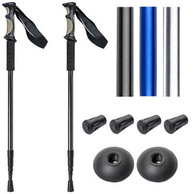 China PVC Outdoor Sports Twist Lock Telescopic Hiking Walking Stick Ski Trekking Pole for sale