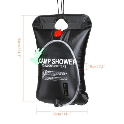 China Hot Sale Eco-friendly 20l Solar Heating Outdoor Portable Camping Hot Water Shower Bag for sale