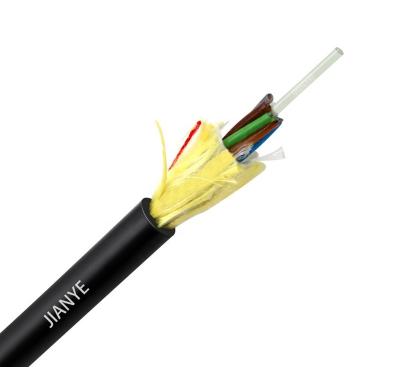 China Duct/Aerial self supporting all dielectric fibra optica 24 fiber 48core 144 core fiber optic adss adss cable for outdoor for sale