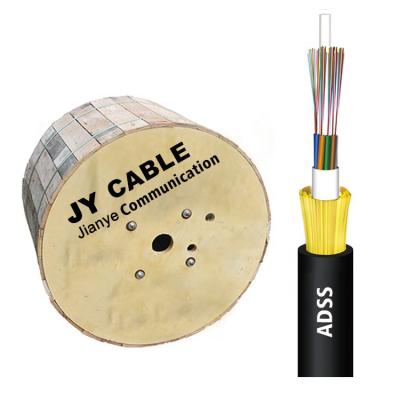 China Fibra Optica ADSS 12 Core 24 Core Span 100m ADSS Self-supporting Outdoor Aerial Fiber Optic Cable for sale