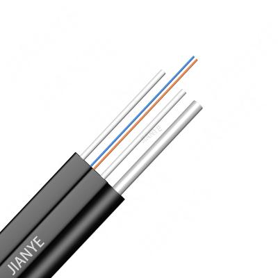 China Low price networking ftth drop cable messenger core 4 core 2 core fibra optica fiber steel cable for sale