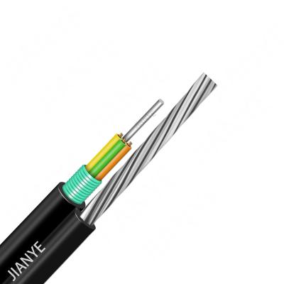 China 4/6/8/12/24/36/48 Cores GYTC8s Outdoor Communication Cable 1000m Fiber Optic Aerial Fiber Optic Cable for sale