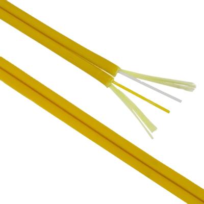 China Telecommunication OEM Tight Buffer g652d 1-4 Cores In Yellow Color Jacket Indoor Fiber Optic Cable for sale