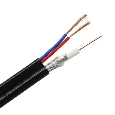 China Telecom communication RG6 power cctv cable siamese rg6 RG6 coaxial cable with power for sale