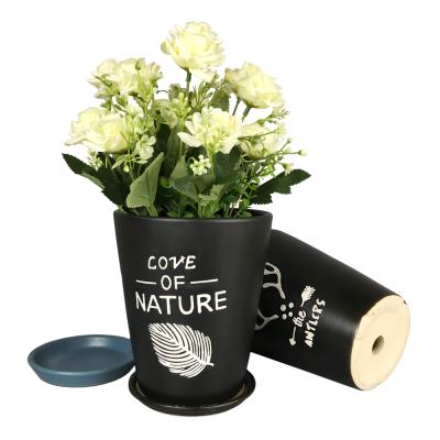 China Whoesale Cheapbulk Ceramic Flower Pots Decor Modern Whoesale Home Decorative Outdoor Ceramic Flower Pot for sale