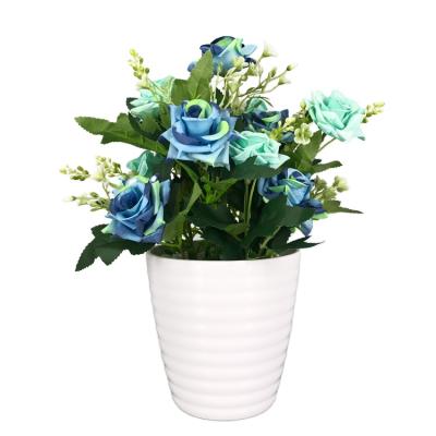 China American Style Artificial Plant Small White Ceramic Flower Pots Flower Pot for sale