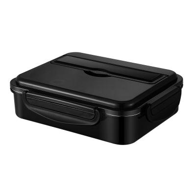 China Metalen bento lunchbox met grote capaciteit zwart Te koop