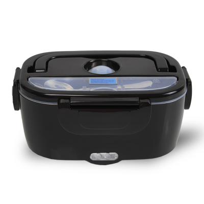 China Portable Food Warmer Container Home Electric Lunch Box 1.5L Black 12V 24V for sale