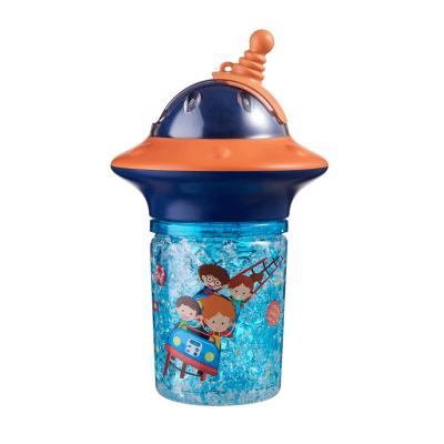 China Colorful Animal Pattern Kids Cups with Sealed Lids and Leakproof Sippy Straw for sale