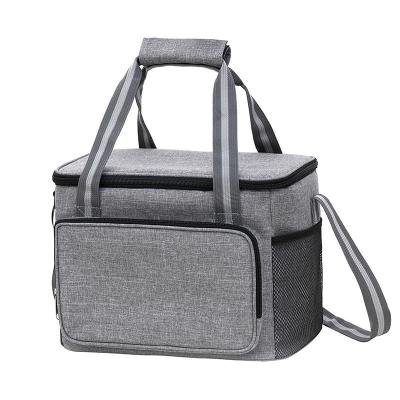 China Thermal Cooler Insulation Bags For Picnic 15L Big Capacity Grey for sale