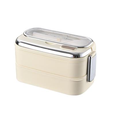 China Geïsoleerde metalen lunchbox met lekkagebestendige deksel houdt voedsel fris warm en koud Te koop